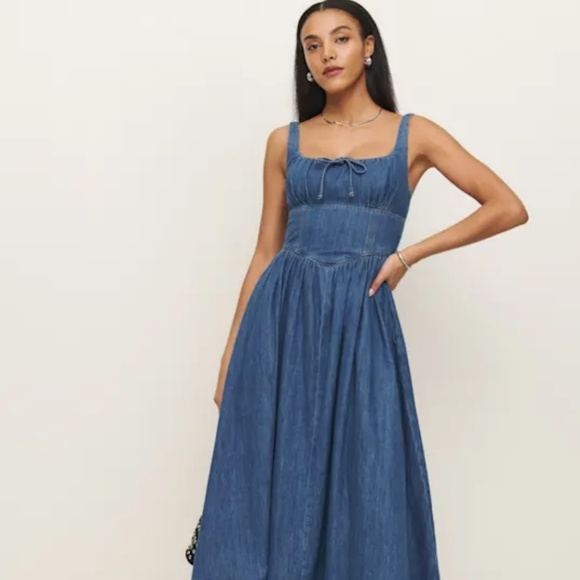 Reformation Balia  denim dress size 4 - Picture 1 of 7